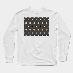 Art Deco Golden Moon Long Sleeve T-Shirt